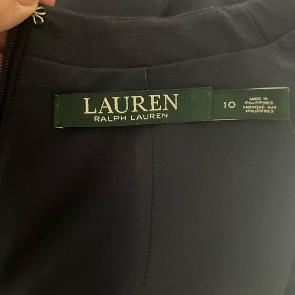 Lauren Ralph Lauren navy sheath sz 10 NWT - Picture 5 of 7